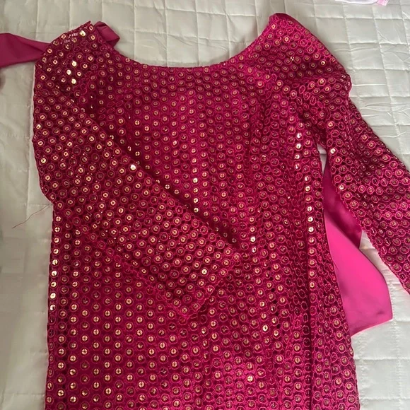 Lilly Pulitzer | Dresses | Lily Pulitzer Pink Mesh Gold Sequin Dress |  Poshmark
